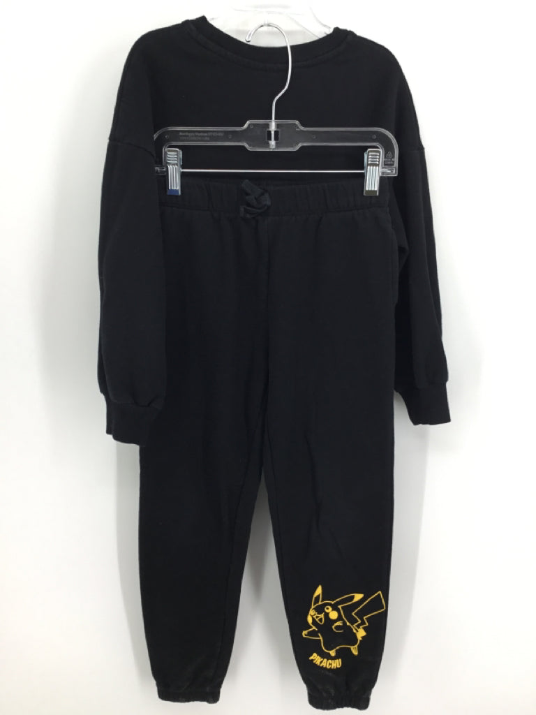 Pokemon Child Size 6 Black screen printed Outfit - boys