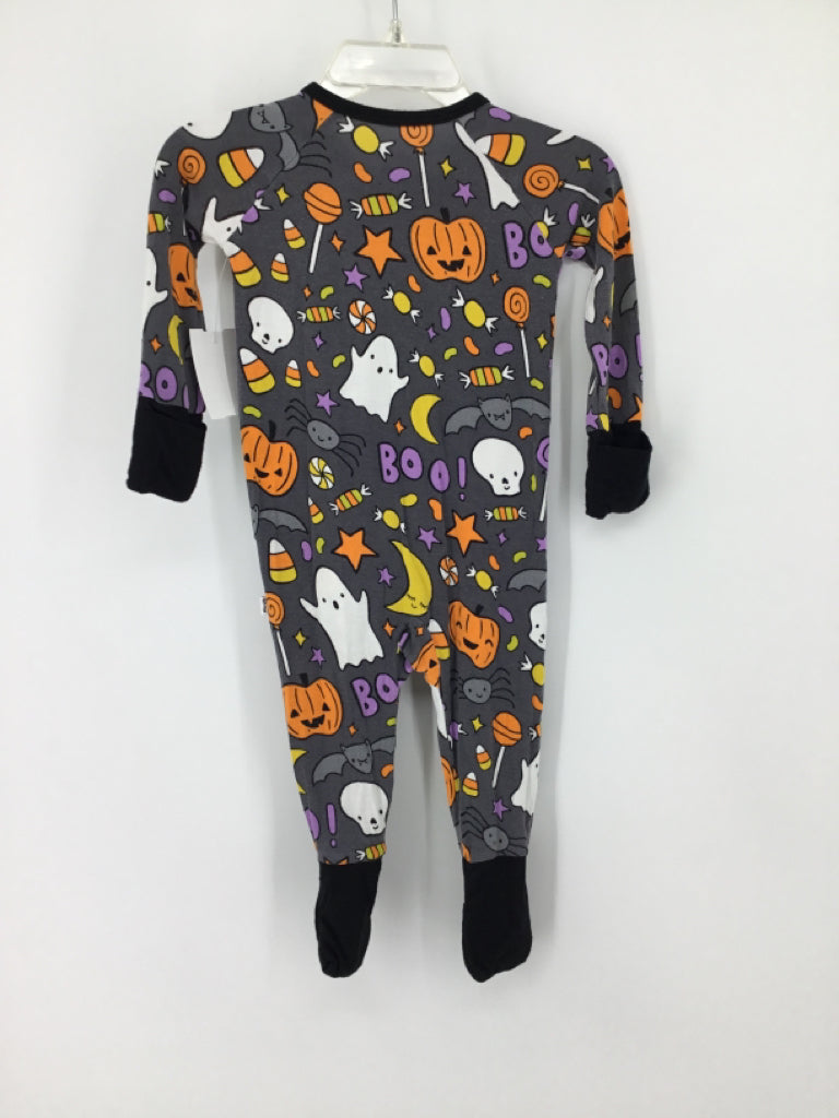 Little Sleepies Child Size 3-6 Months Gray Halloween Pajamas