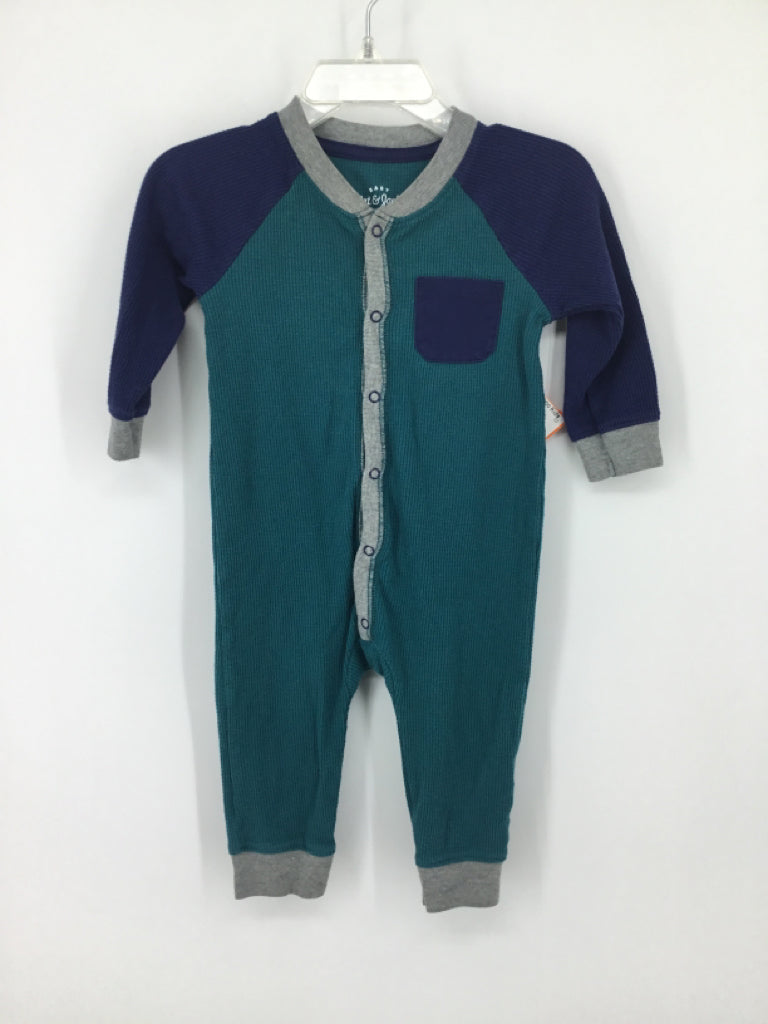 Cat & Jack Child Size 3-6 Months Teal Solid Outfit - boys