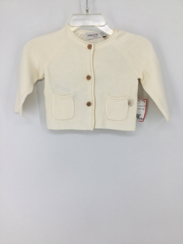 Mayoral Child Size Newborn Cream Sweater - girls
