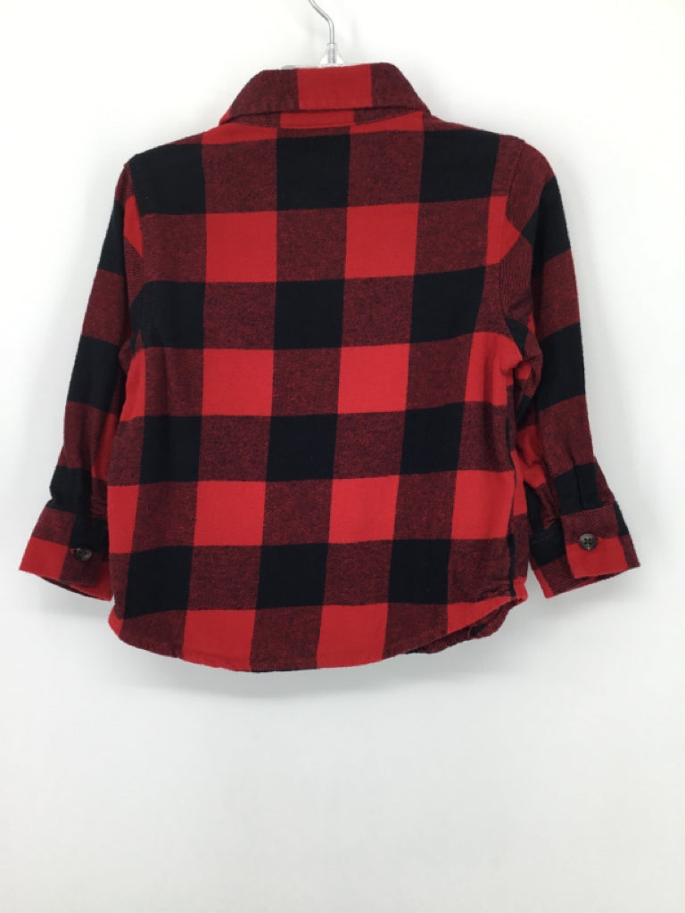 Old Navy Child Size 2 Red Checkered Shirt - boys