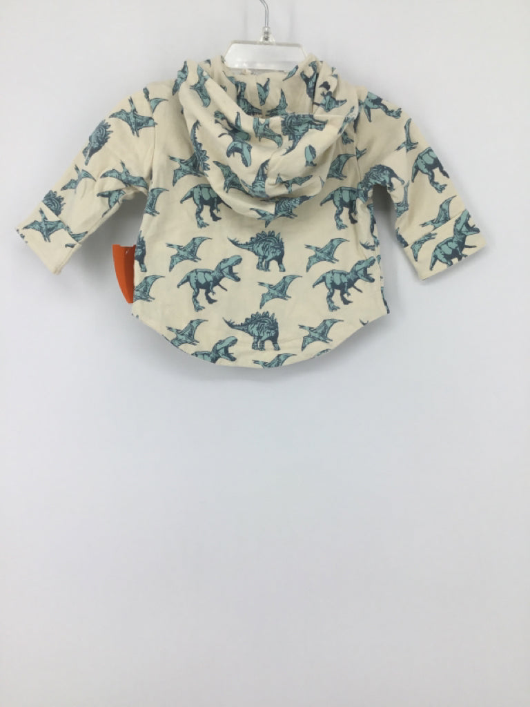 Kate Quinn Organics Child Size 3-6 Months Cream Dinosaur Shirt - boys