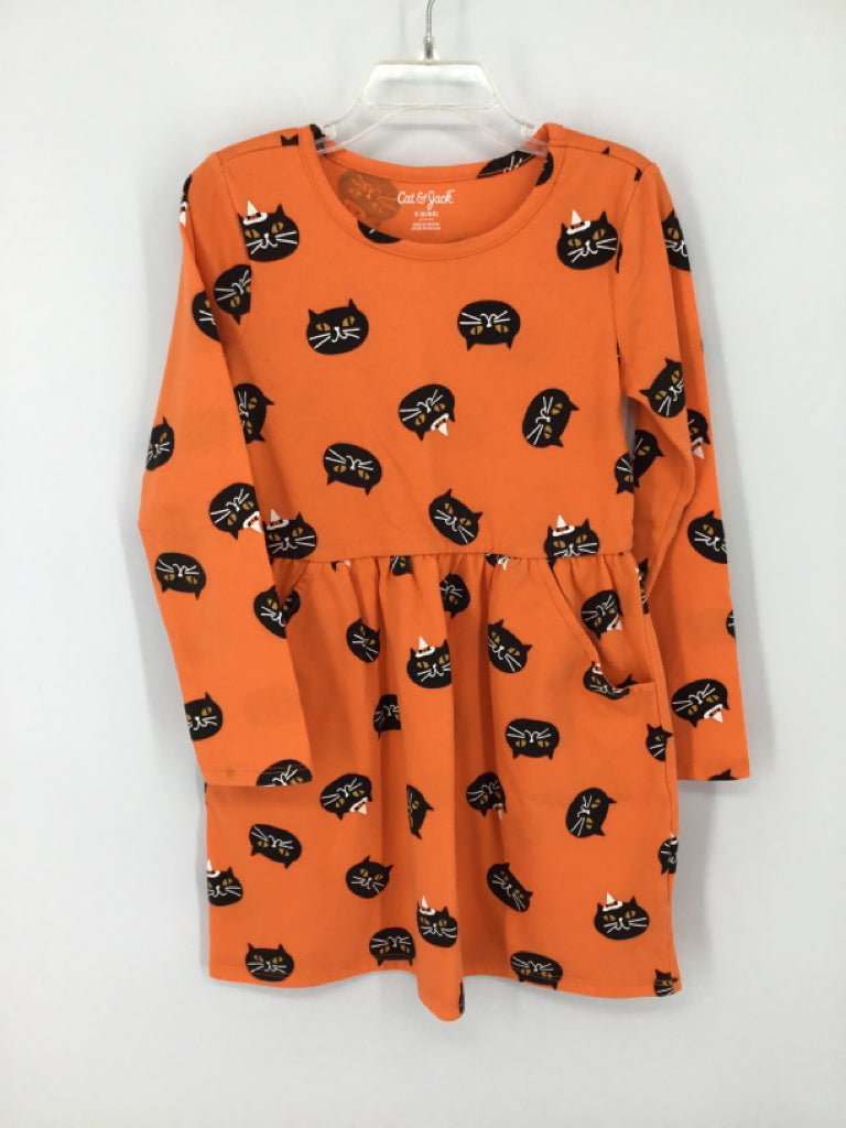 Cat & Jack Child Size 6 Orange Halloween Dress