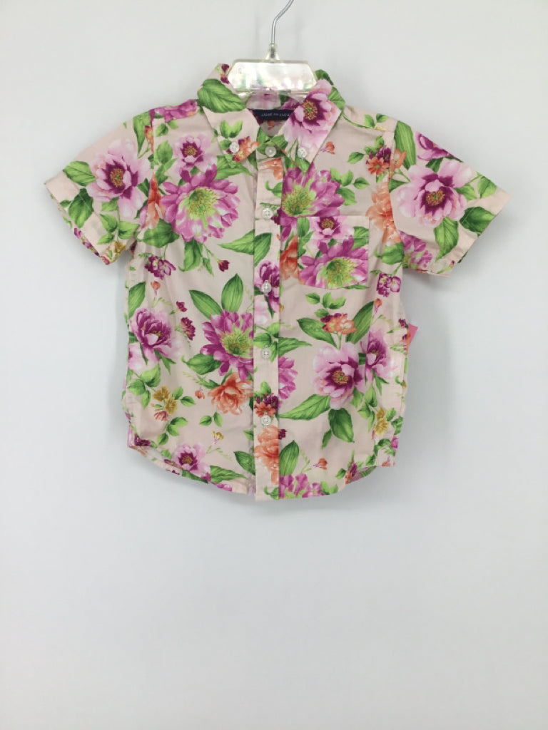 Janie and Jack Child Size 18-24 Months Pink Floral Shirt - boys