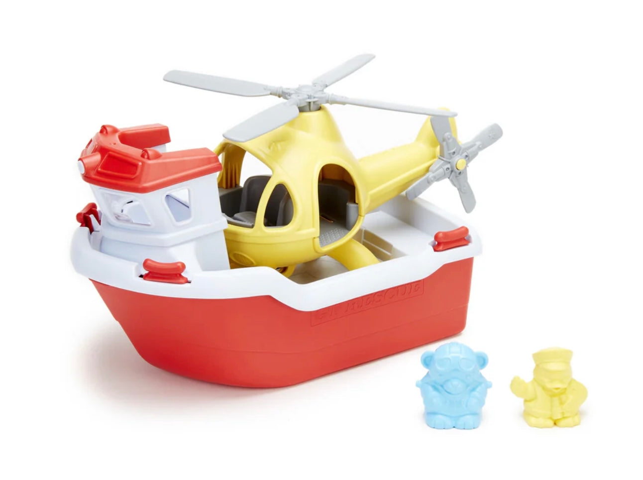 Green Toys - Rescue Boat and Helicopter