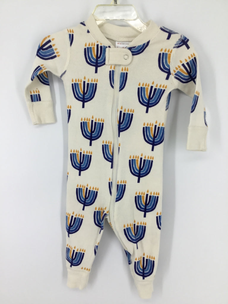 Hanna Andersson Child Size 3-6 Months Blue Christmas Pajamas