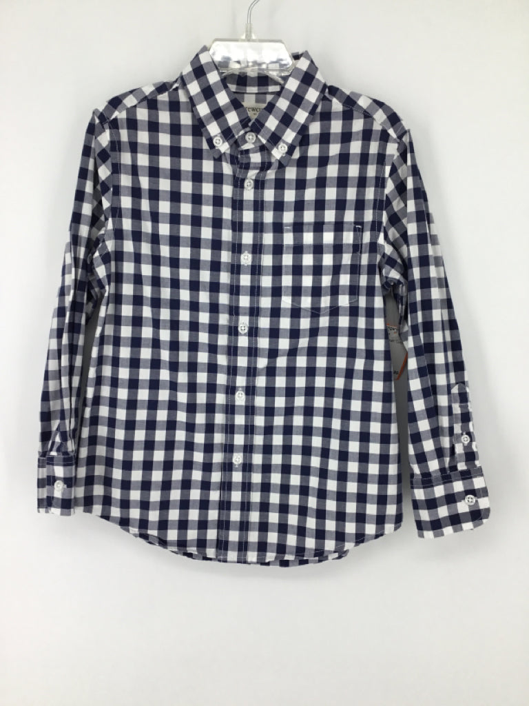 Crewcuts Child Size 4 Navy Gingham Shirt - boys