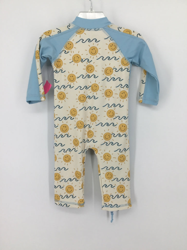 Caden Lane Child Size 3-6 Months Blue Print Swimwear - boys
