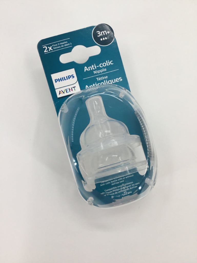 Avent Child Size 3 Months Anti-Colic Nipple Pack of 2