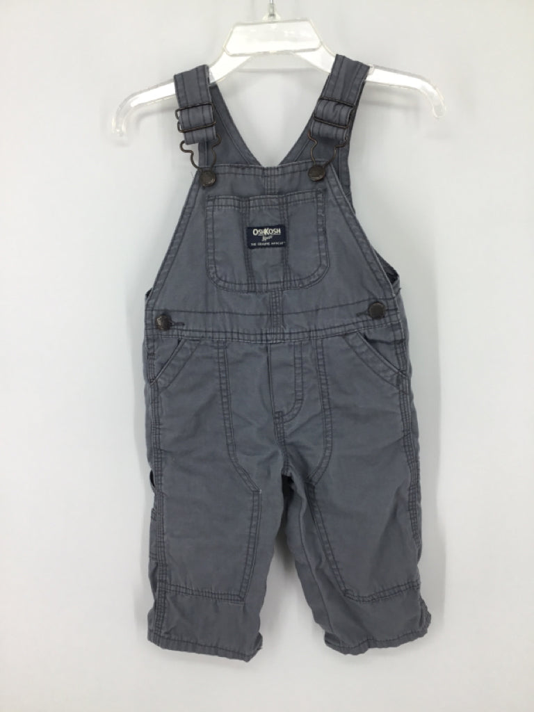 OshKosh B'gosh Child Size 9 Months Gray Solid Overalls - boys