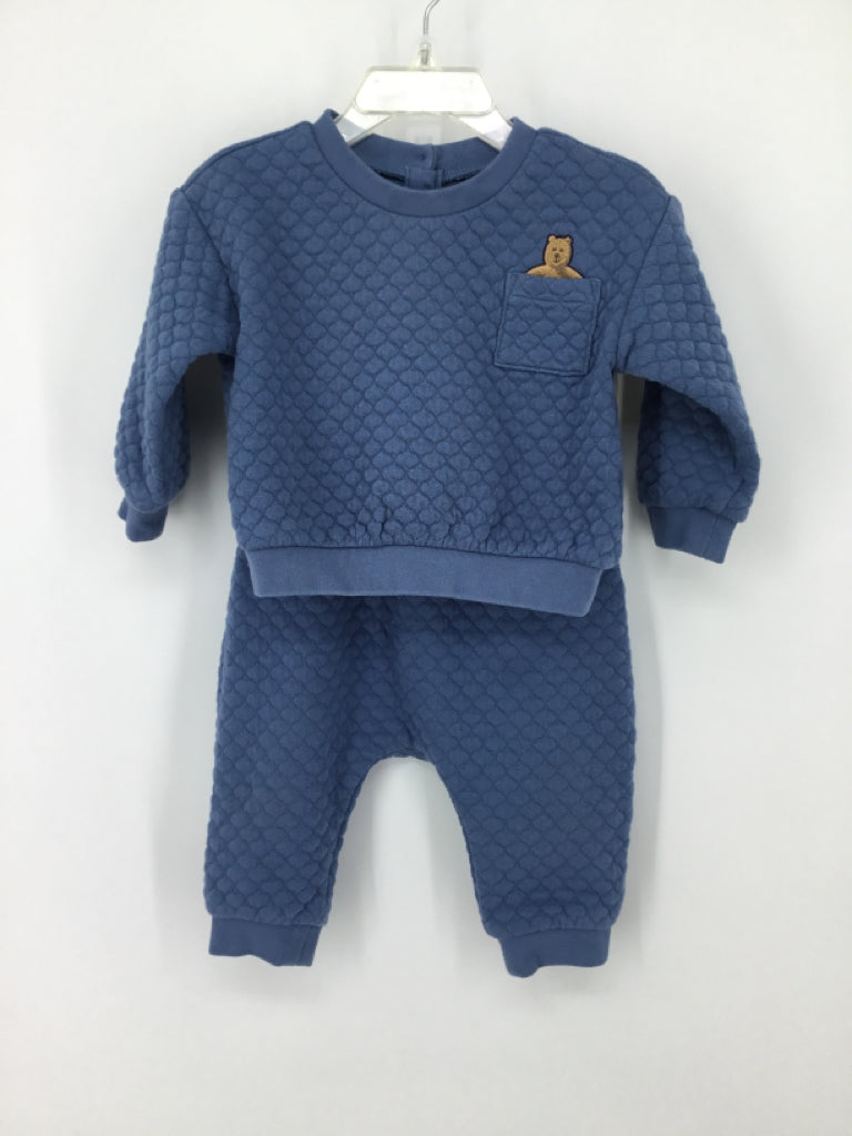 Baby Gap Child Size 6-12 Months Blue Solid Outfit - boys