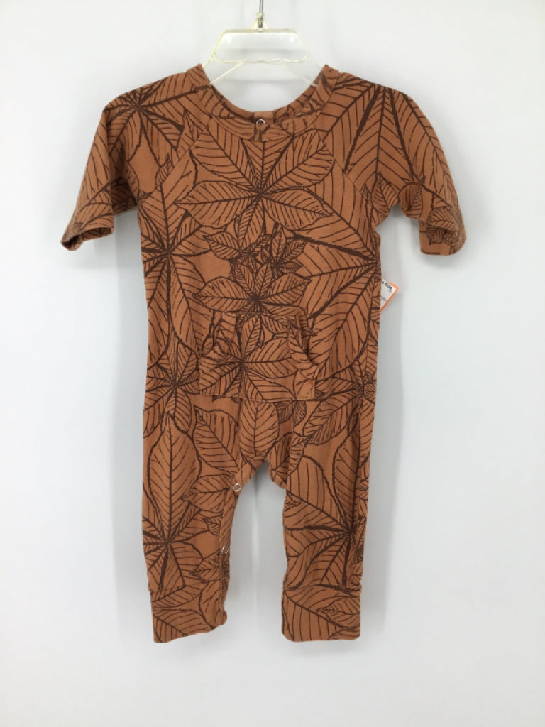 Kate Quinn Organics Child Size 3-6 Months Brown Print Outfit - boys