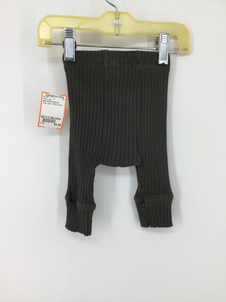 Kate Quinn Organics Child Size 0-3 Months Gray Pants - girls