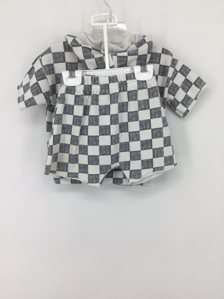 Grayson Mini Child Size 18 Months Gray Checkered Outfit - boys
