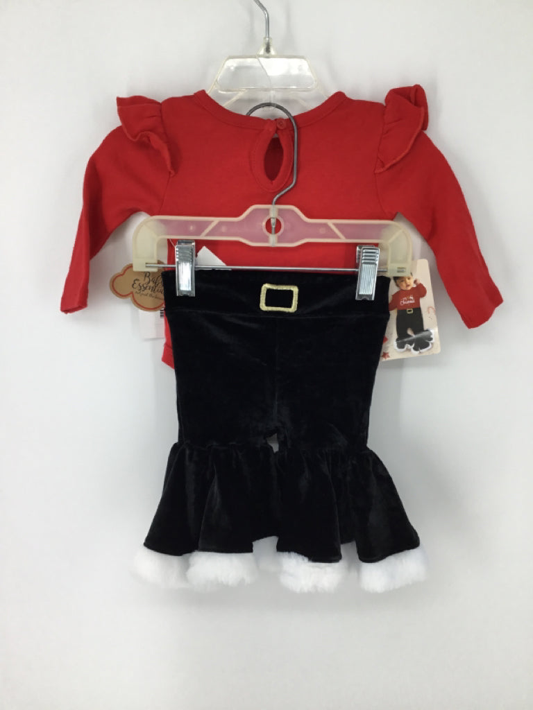 Baby Essentials Child Size 3 Months Red Christmas Outfit