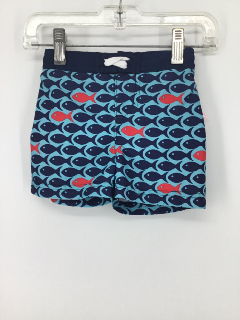 brandless Child Size 6-9 Months Blue Print Swimwear - boys