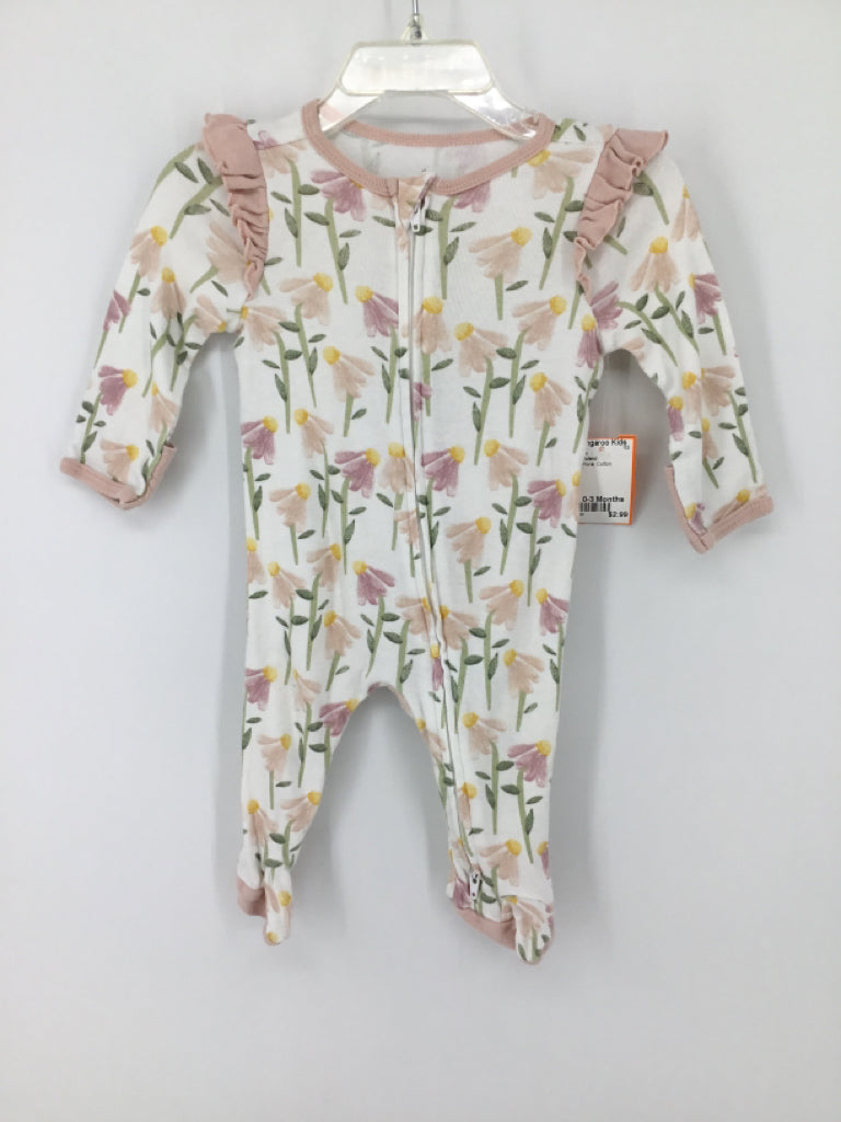 cloud island Child Size 0-3 Months Pink Sleepers