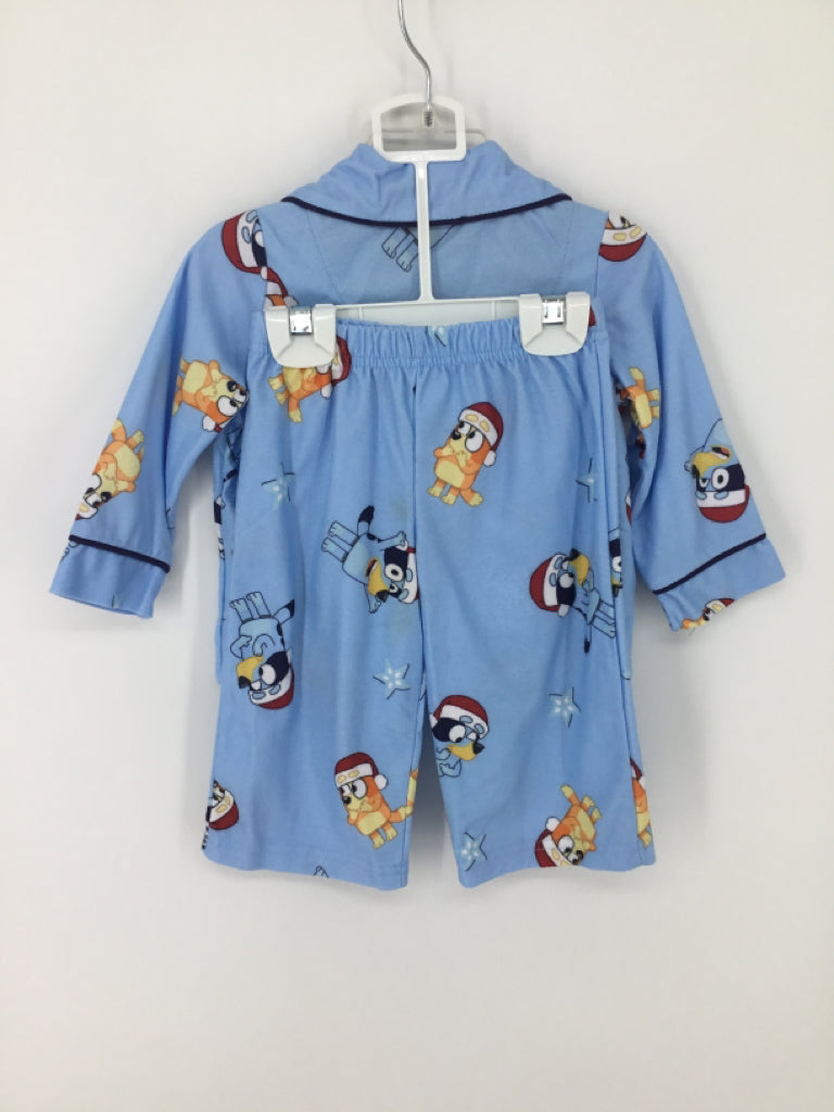 Bluey Child Size 12 Months Blue Christmas Pajamas