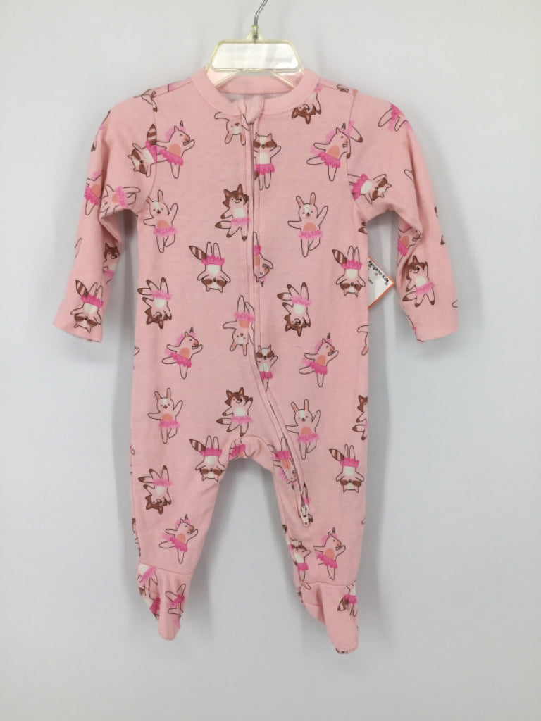 Old Navy Child Size 6-9 Months Pink Sleepers