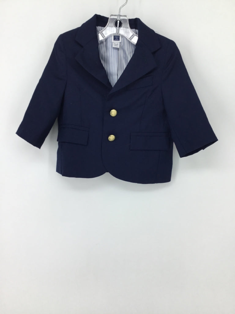 Janie and Jack Child Size 3-6 Months Navy Solid Blazer - boys