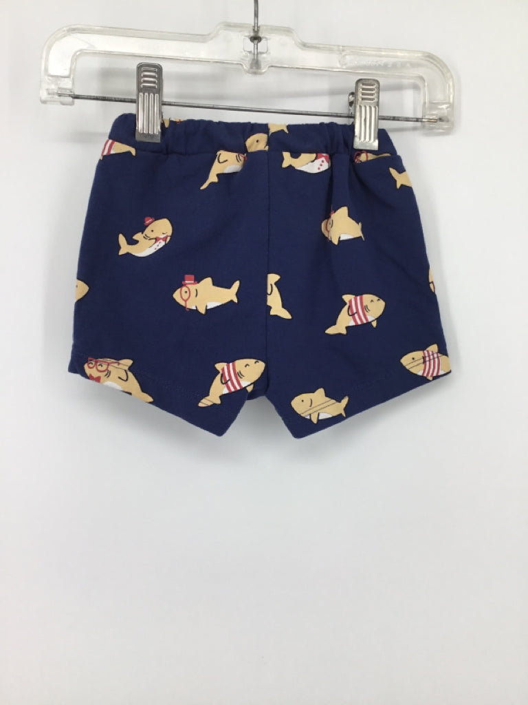 Mayoral Child Size 3-6 Months Navy Print Shorts - boys