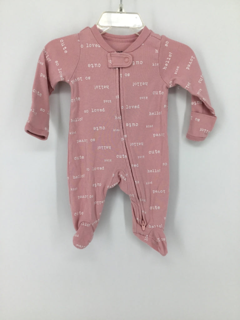 Carter's Child Size Newborn Pink Sleepers