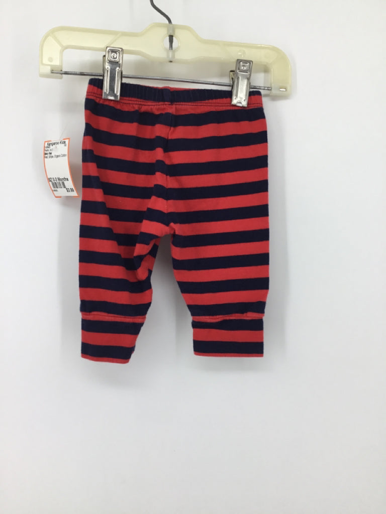 Baby Gap Child Size 0-3 Months Red Stripe Pants - boys