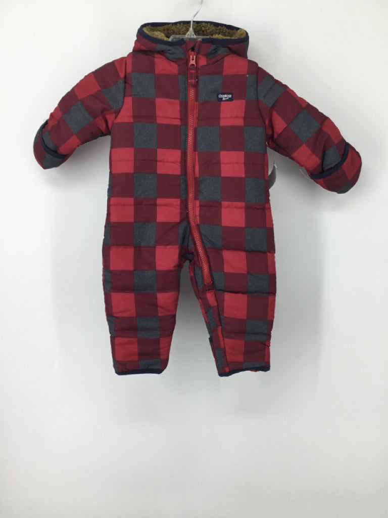 OshKosh B'gosh Child Size 6-9 Months Red Checkered Outerwear - boys