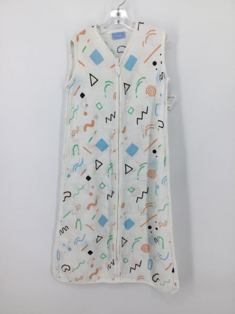 brandless Child Size One Size White Print Sleep Sacks & Swaddles