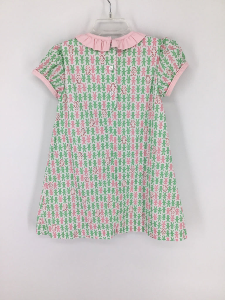 James & Lottie Child Size 4 Green Christmas Dress