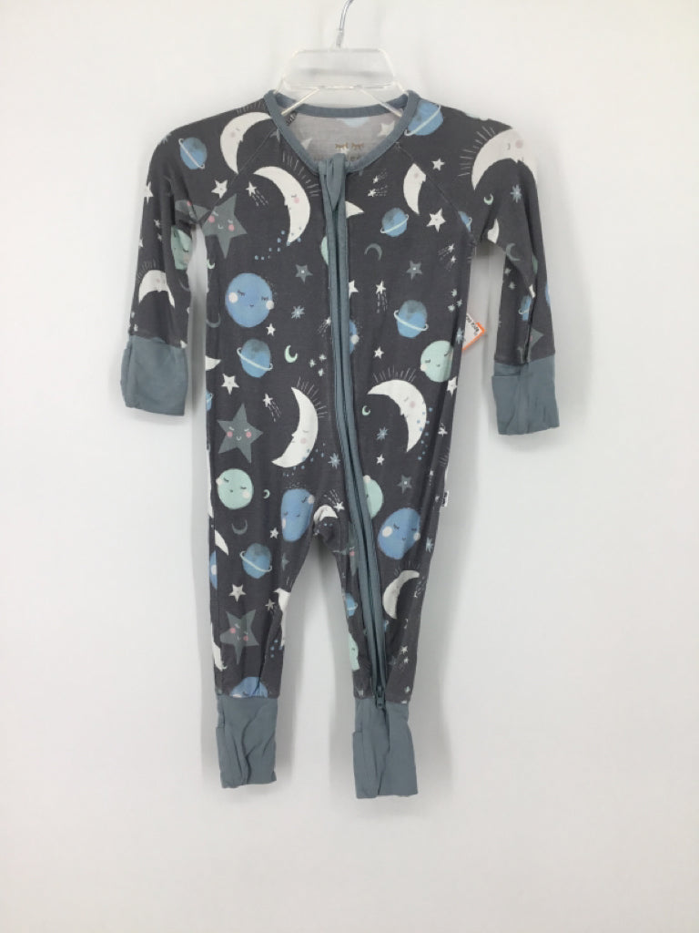 Little Sleepies Child Size 0-3 Months Gray Print Pajamas - boys