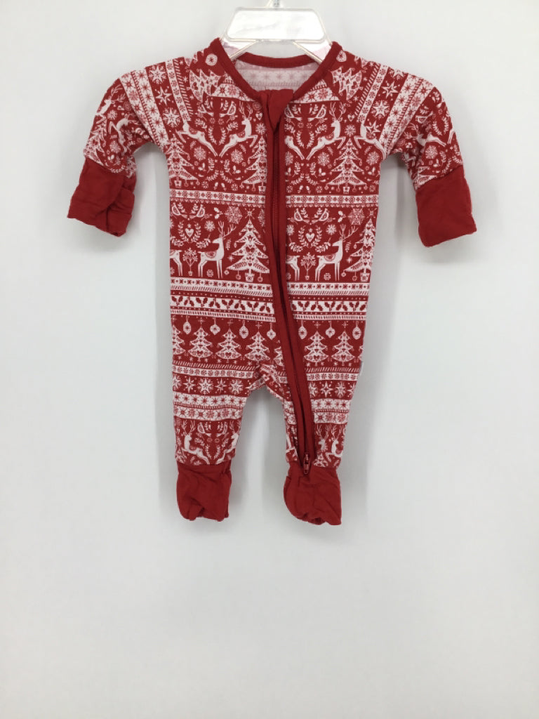 Little Sleepies Child Size Preemie Red Christmas Pajamas