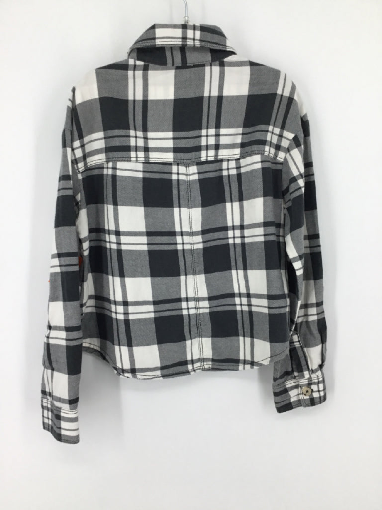 Cat & Jack Child Size 6 Gray Plaid Shirt - boys