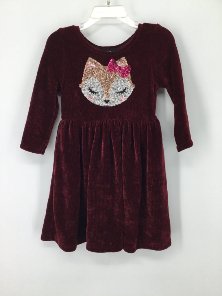 Lilt Child Size 4 Burgundy Dress - girls