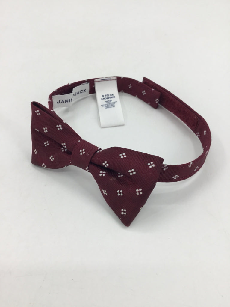 Janie and Jack Child Size 0-24 Months Red Print Tie/Bowtie