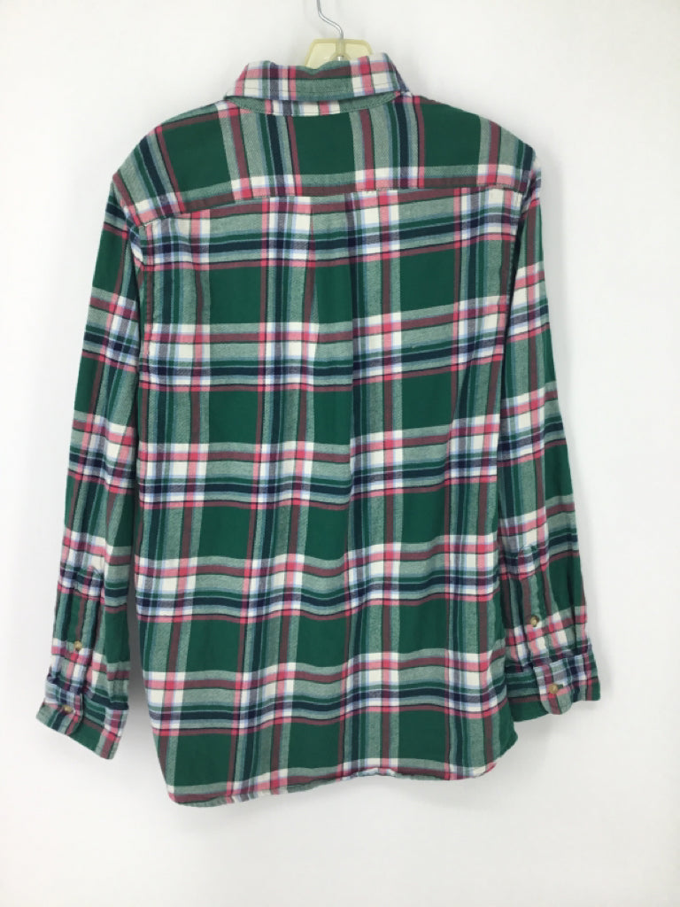 vineyard vines Child Size 12 Green Plaid Shirt - boys