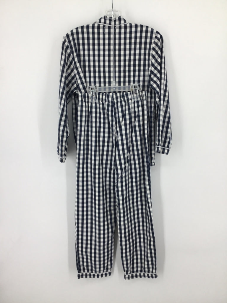 Petite Plume Child Size 10 Navy Gingham Pajamas - boys
