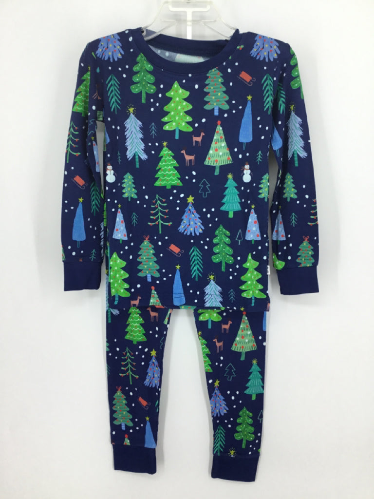 Little Sleepies Child Size 3 Navy Christmas