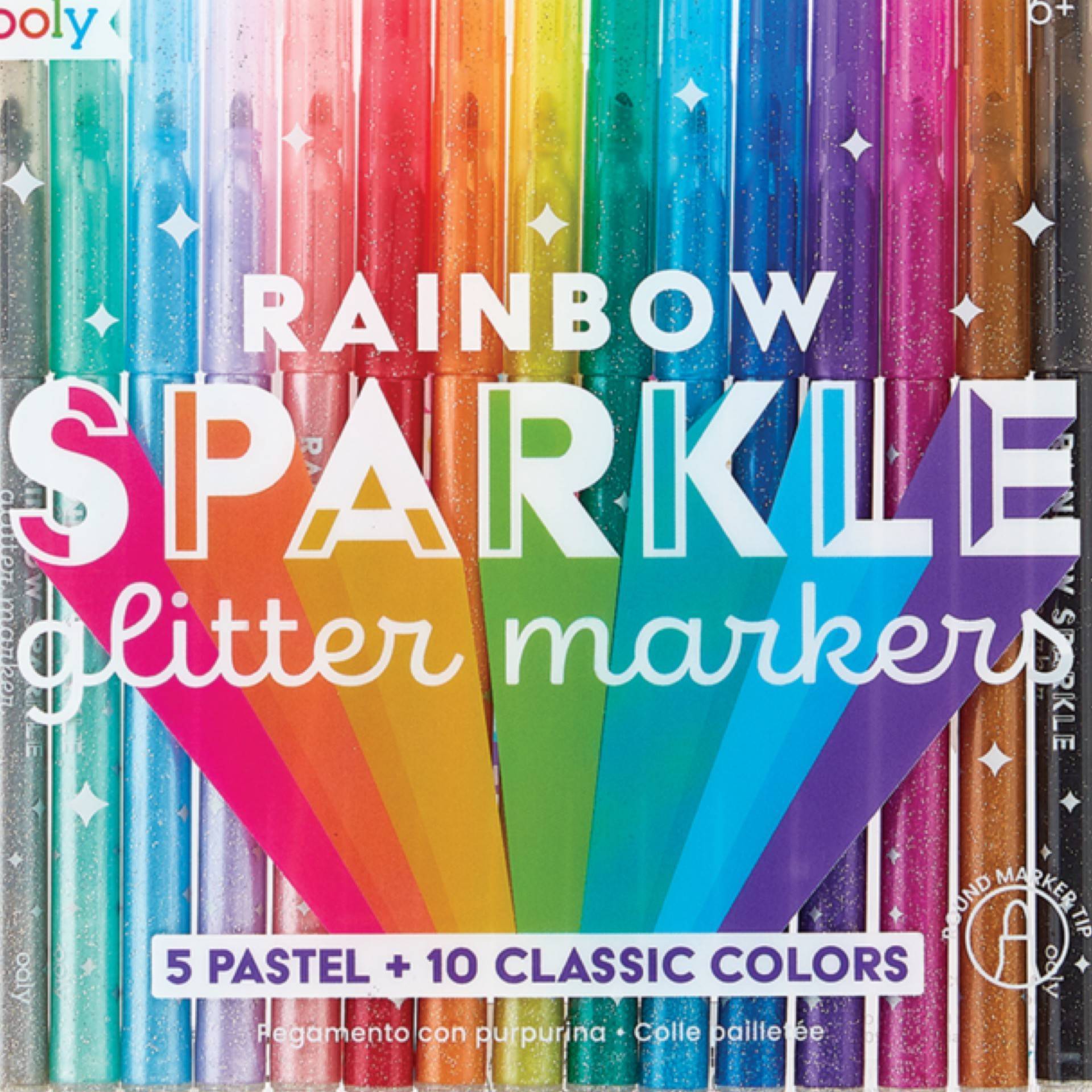 Ooly Rainbow Sparkle Glitter Markers Set of 15