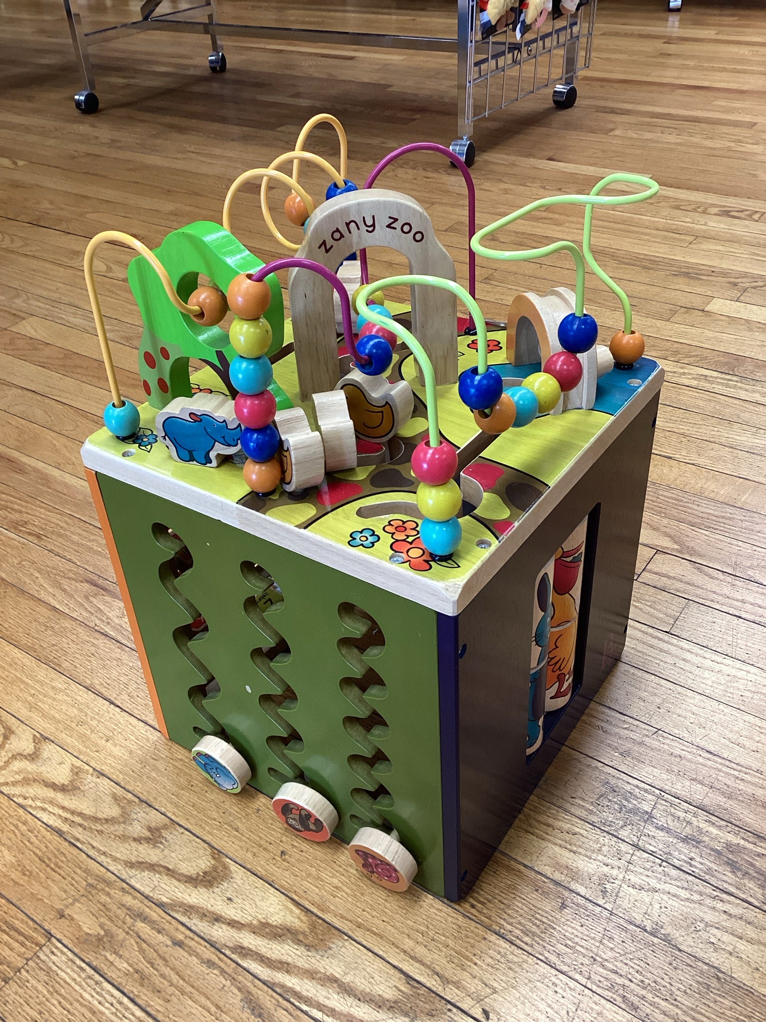 B Toys Zany Zoo Wooden Activity Cube