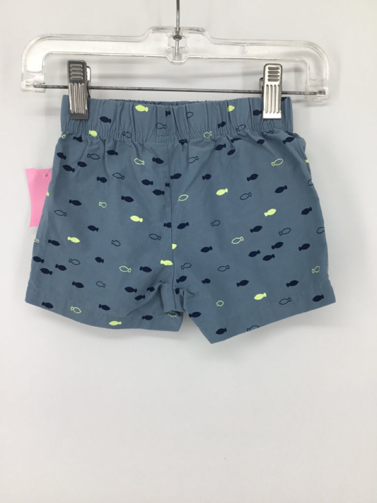 Cherokee Child Size 3-6 Months Blue Print Shorts - boys