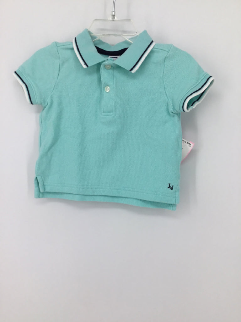 Janie and Jack Child Size 6-12 Months Blue Solid Shirt - boys