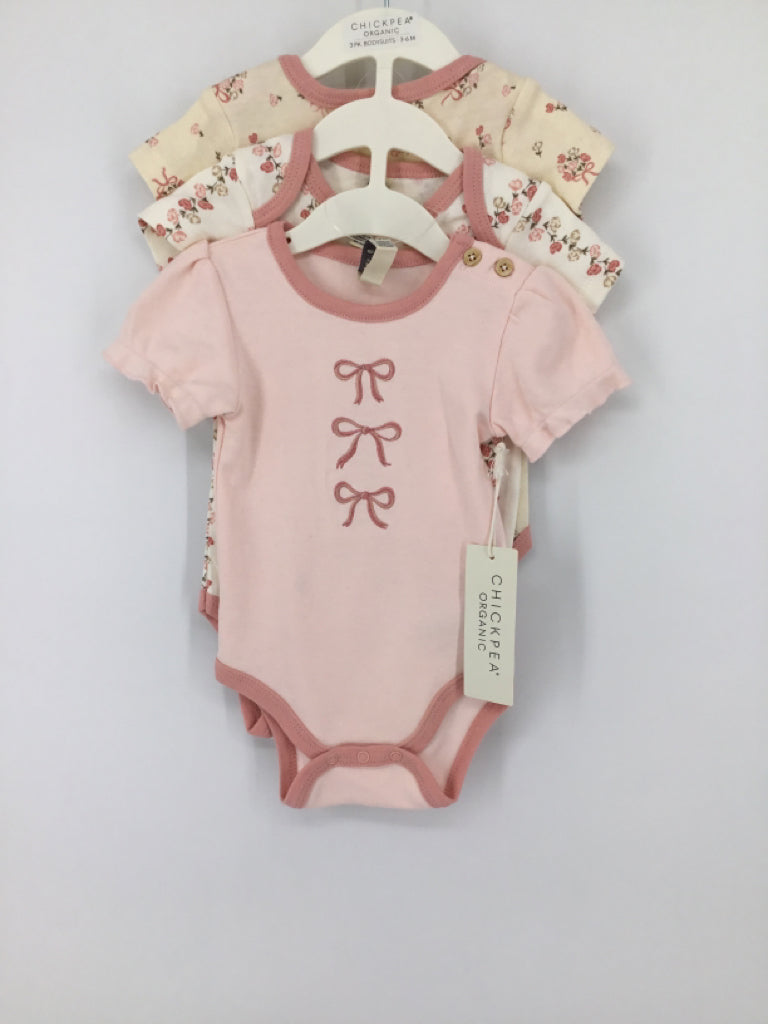 Chickpea Child Size 3-6 Months Pink Onesie