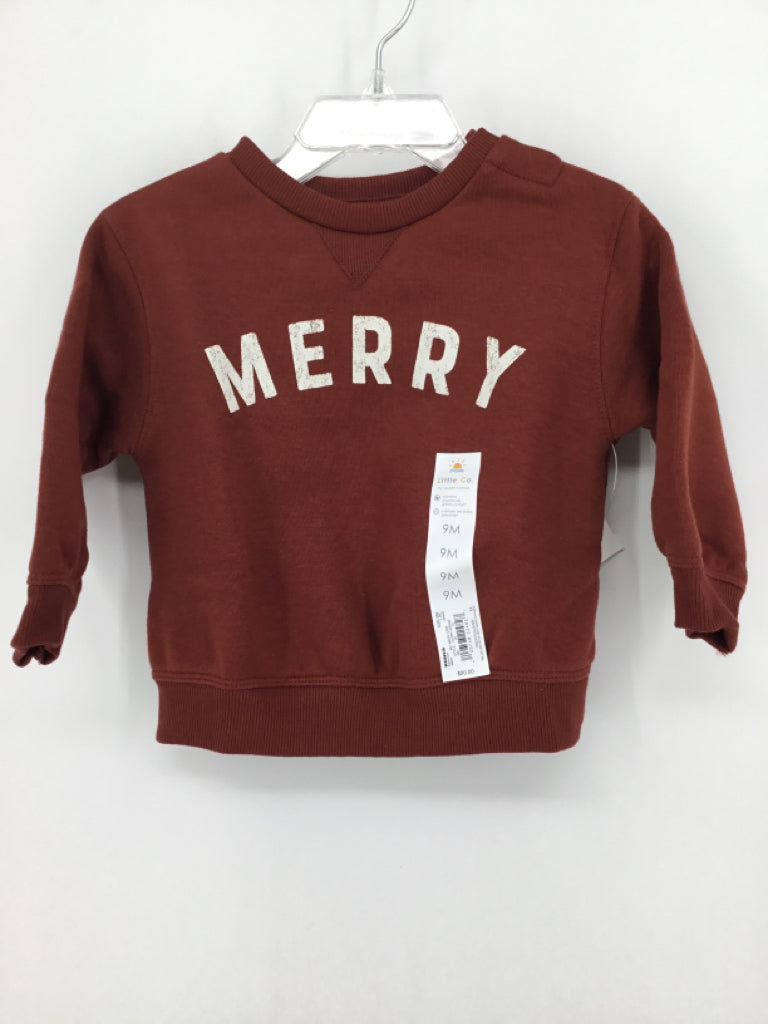 Little Co Child Size 9 Months Red Christmas Sweatshirt