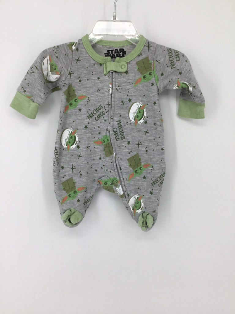 Star Wars Child Size Newborn Gray Sleepers