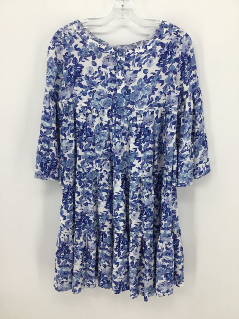 Chasing Fireflies Child Size 8 Blue Dress - girls