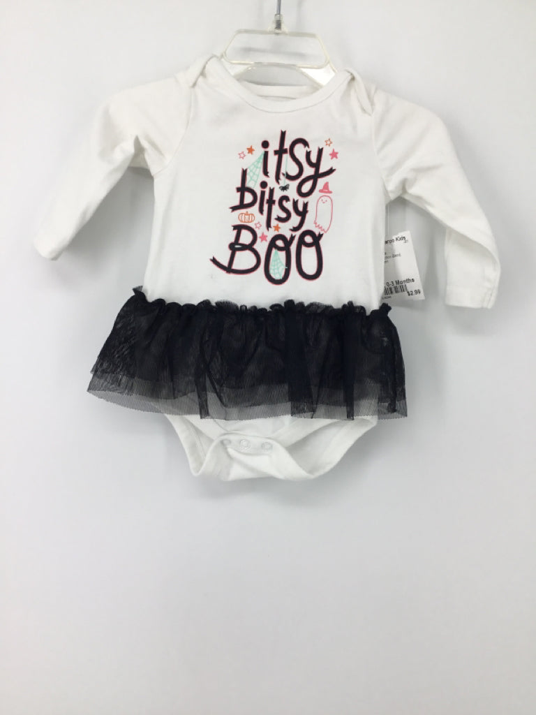 Cat & Jack Child Size 0-3 Months Black Halloween Onesie