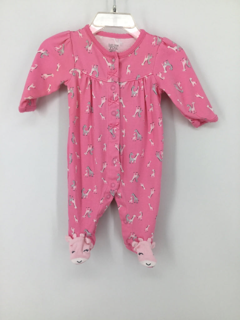 Just One You Made by Carters Child Size 3 Months Pink Sleepers