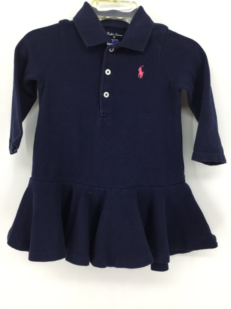 Ralph Lauren Child Size 9 Months Navy Dress - girls