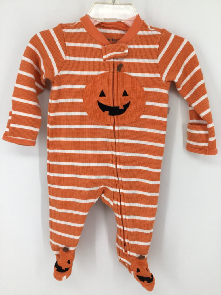 Just One You Made by Carters Child Size 3 Months Orange Halloween Sleeper
